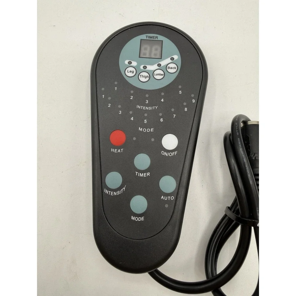 Relaxzen Heat & Vibration Hand Controller For Recliner 6 Button 8 Pin YKW111_SMT